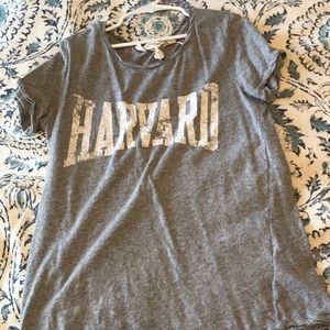 grey harvard tee shirt